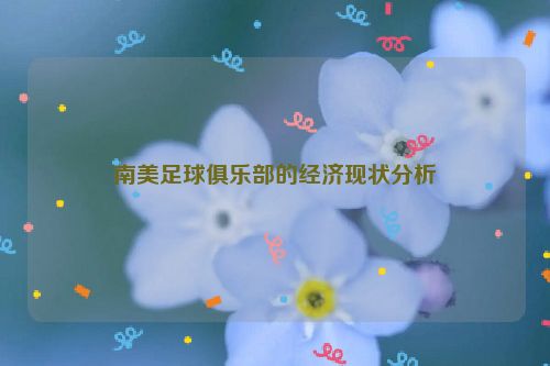 南美足球俱乐部的经济现状分析